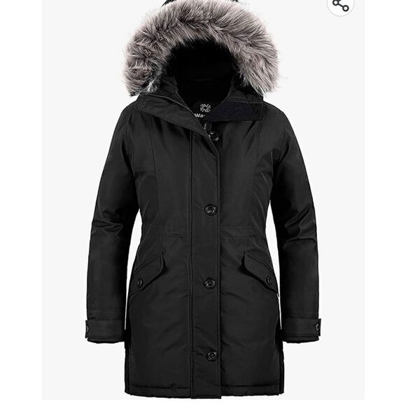 Wantdo Women's Hooded Winter Coat Waterproof Warm Long Puffer Jacket Par… - Picture 1 of 10